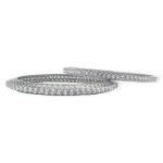 925 Sterling Silver Elegant Bangle with Beautiful Zerkons